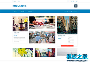 蓝色简洁新闻图片门户bootstrap模板