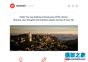 简单的设计师个人博客responsive模板