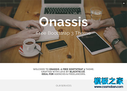Bootstrap 3 引导页响应式模板