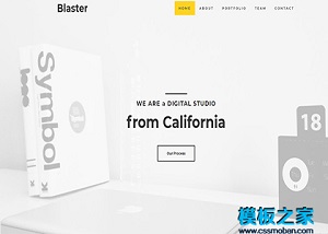 响应式布局大气创意企业业务宣传团队介绍工作室主页网站模板