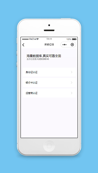 征信查询小程序模板源码