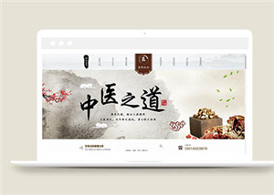 中国风健康管理企业html模板