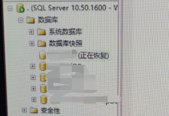 SqlServer数据库服务手动操作重启后长时间显示（正在恢复）